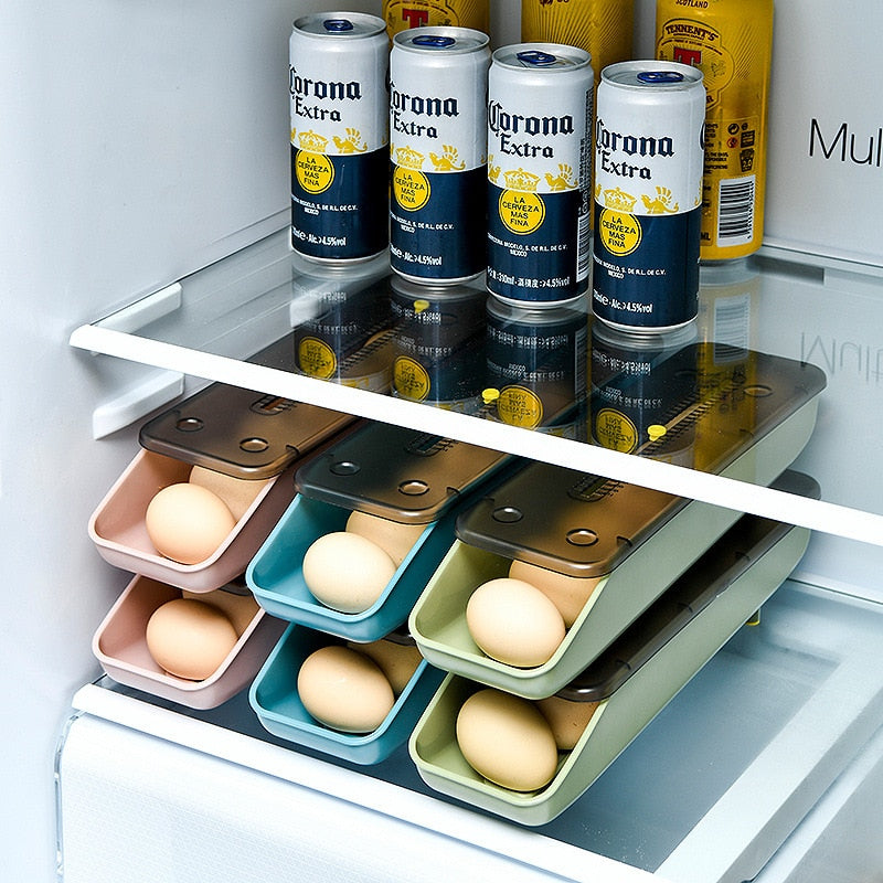 Lisslune | Automatic Stackable Refrigerator Egg Storage Box