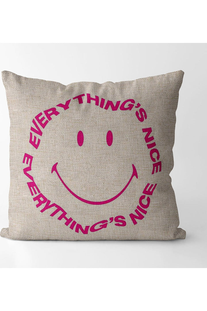 Lisslune | Pink square decorative pillowcase