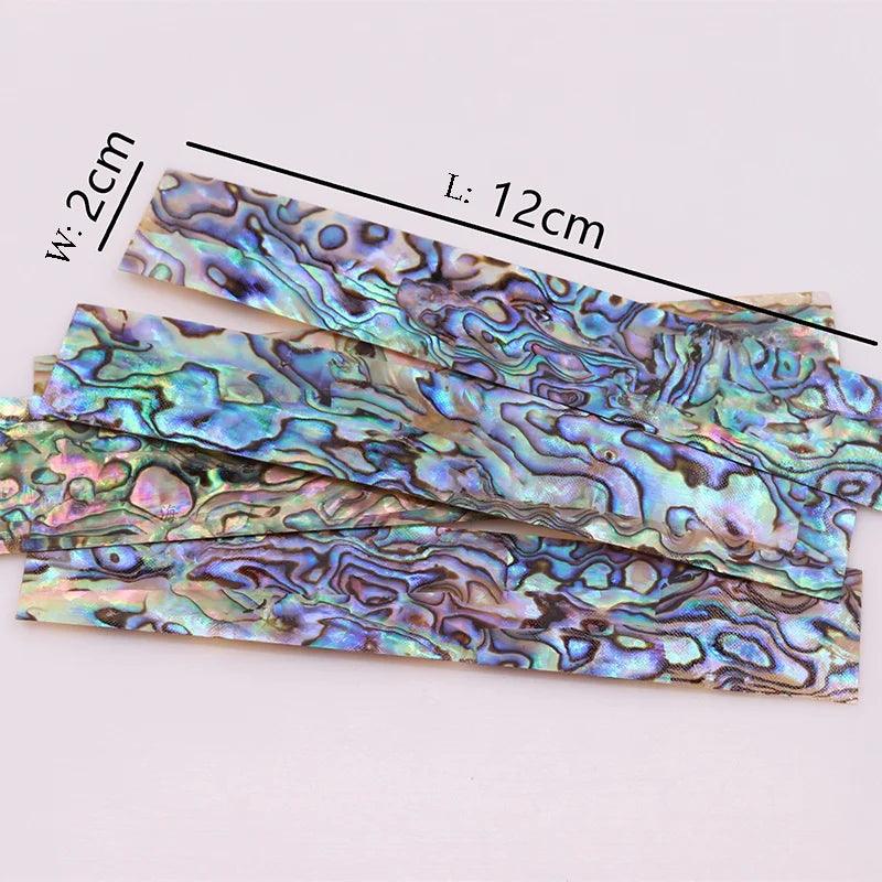 Lisslune | Bright shimmering abalone celluloid guitar head veneer sheet for luthiers - 1PC inlay strip
