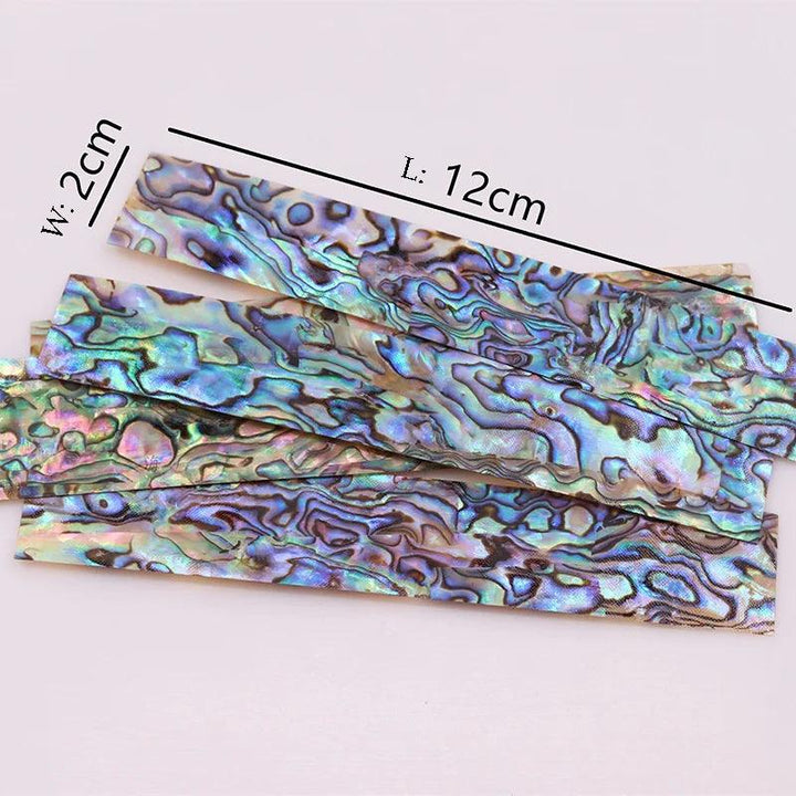 Lisslune | Bright shimmering abalone celluloid guitar head veneer sheet for luthiers - 1PC inlay strip