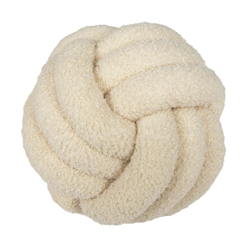 Lisslune | Throw Pillow - Cozy - Hand-knotted Ball - Sheepskin