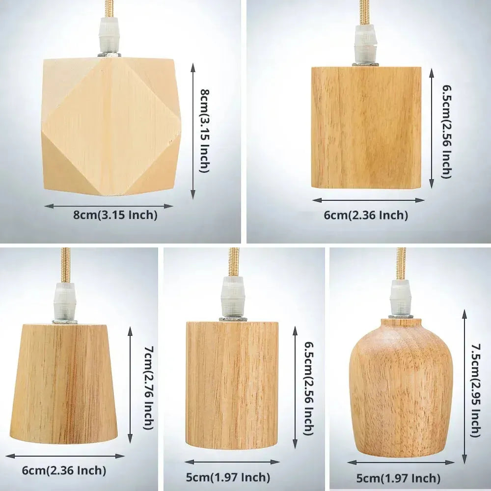 Lisslune | Elmora – Handmade wooden pendant lamp with a natural warm radiance and timeless charm