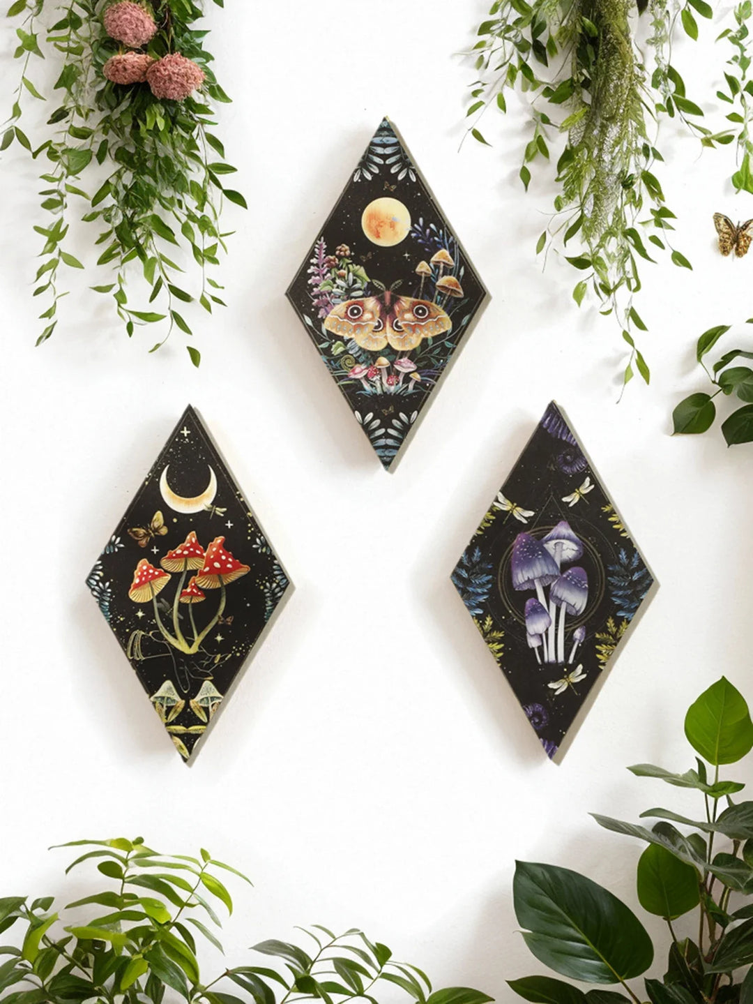 Lisslune | Forest Night Wall Hanging Art Trio