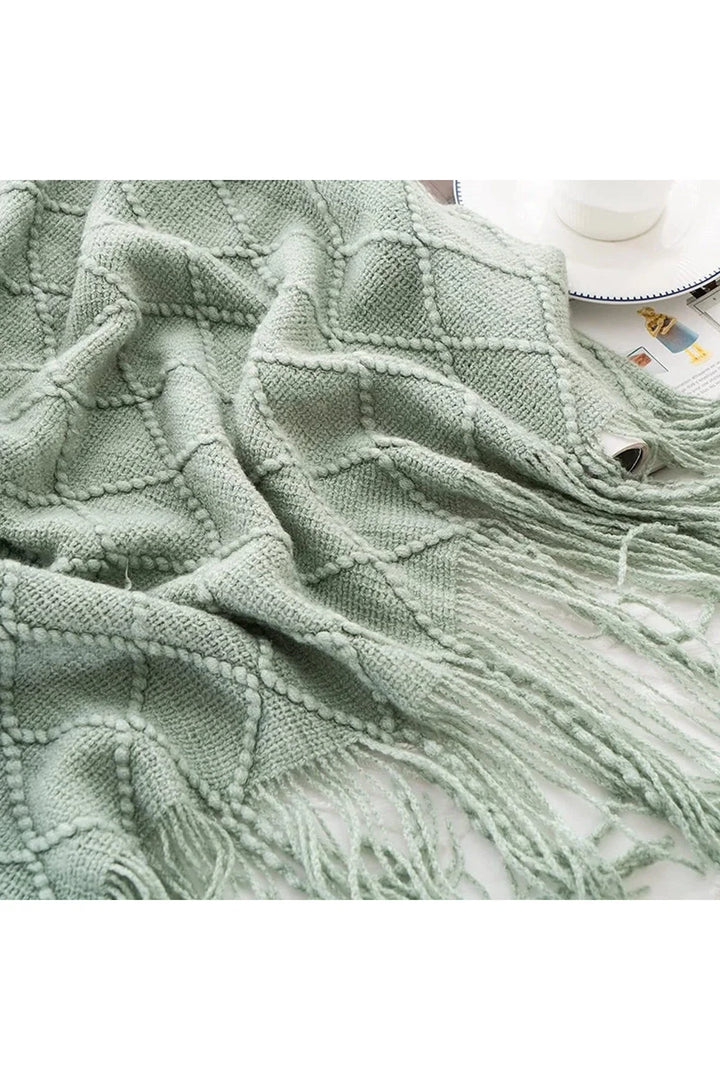 Lisslune | Diamond Knit Throw Blanket