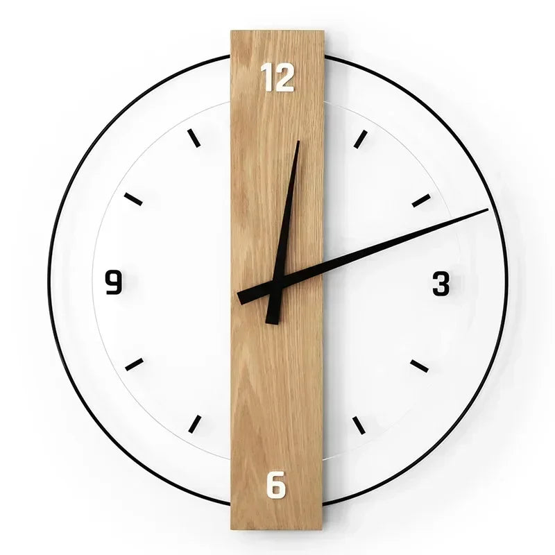 Lisslune | SilentOak – Minimalist Wooden Wall Clock with Silent Movement