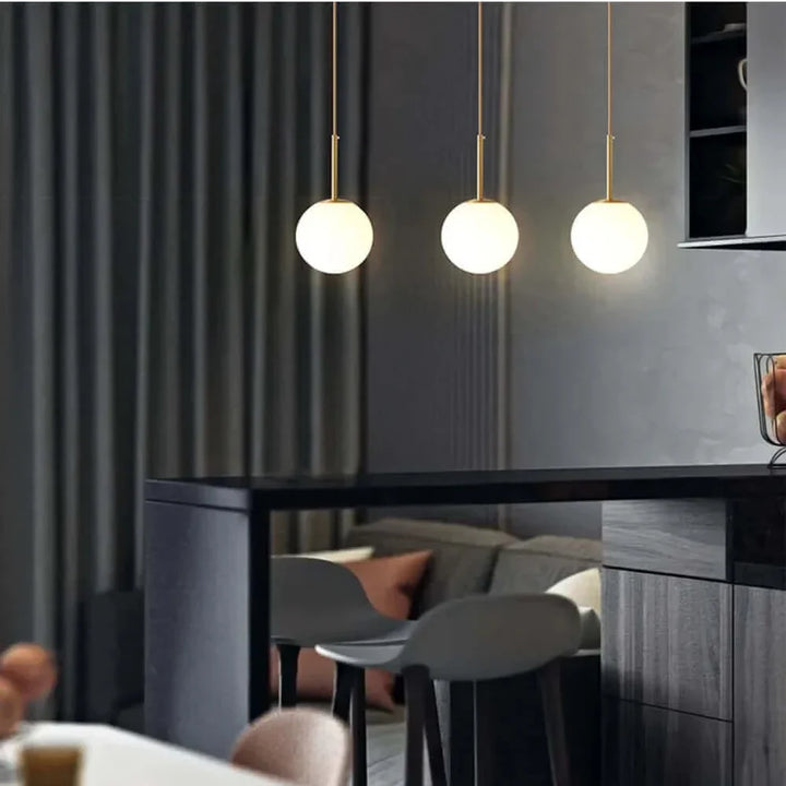 Lisslune | Mid-Century Modern Glass Ball Pendant Light