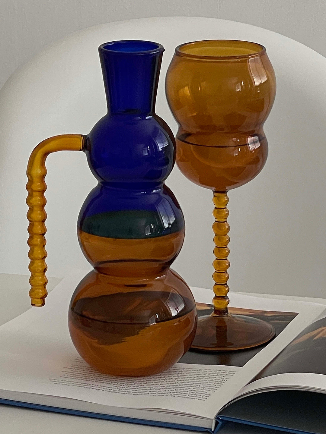 Lisslune | Chalice & Decanter made of colored glass