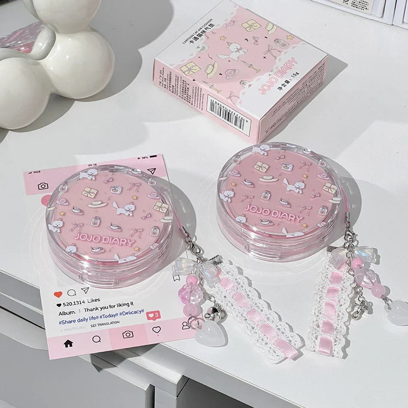 Rynx | Sweet Cat Air Cushion Compact Cream Hydrating High Coverage Foundation Oil Control Concealer BB Cream Korean Makeup Base Cosmetics