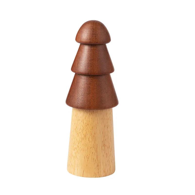 Lisslune | Set of 3 - Elegant adjustable wooden spice mill set for gourmet cooking
