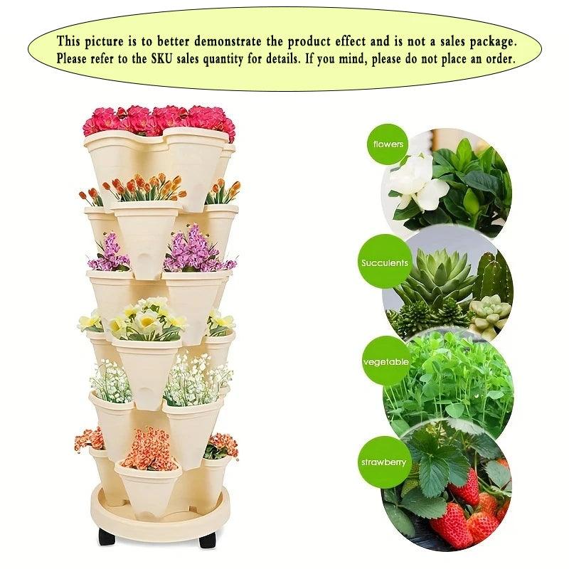 Lisslune | Space-saving vertical herb tower with mobile roll function