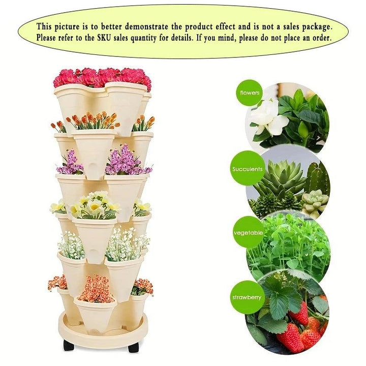Lisslune | Space-saving vertical herb tower with mobile roll function