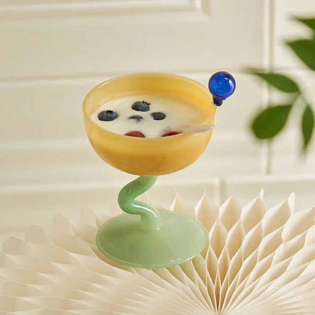 Rynx | irregular lead glass cup high borosilicate drink boiling water glass cocktail champagne cup ice cream milkshake cup