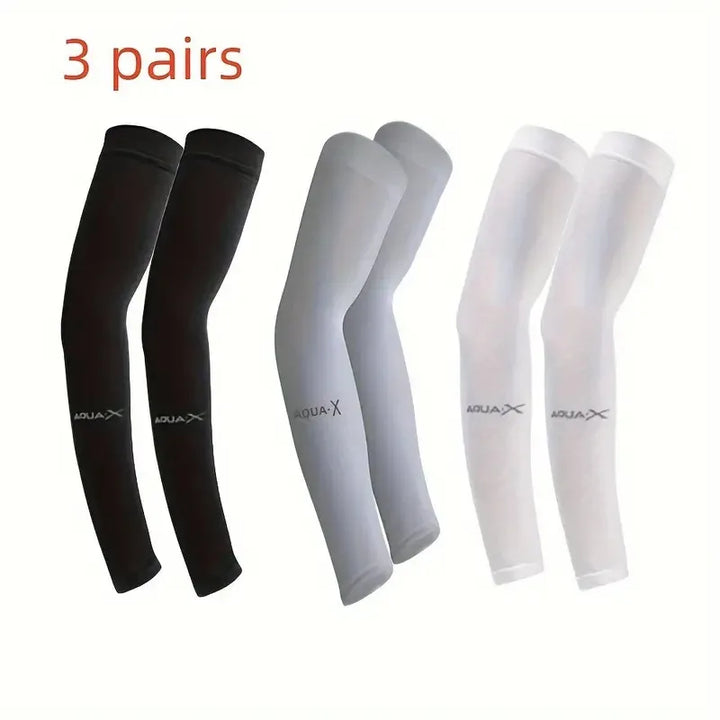 Rynx | 3 Pair of Breathable Sun Protection Sleeves - Breathable & UV-Protected Gear for Sports, Driving & Outdoor Adventures