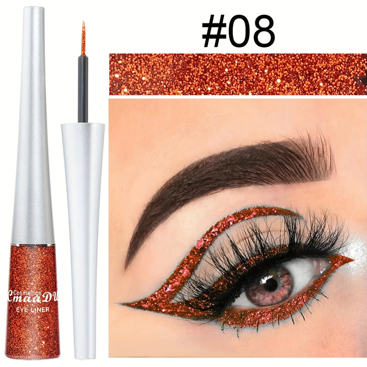 Rynx | Long-lasting liquid eyeliner pencil - shimmer in silver, green & blue | waterproof, smudge-proof makeup