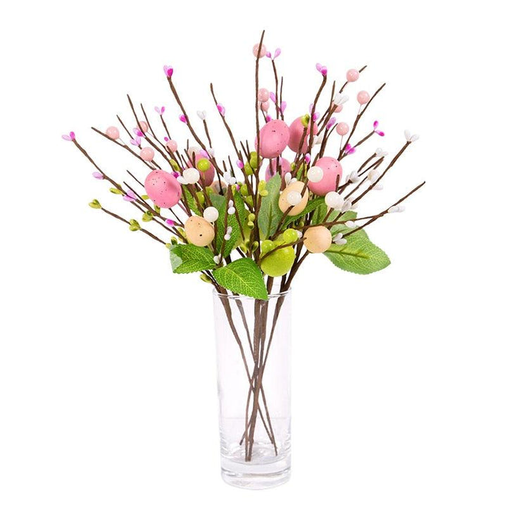 Lisslune | Vibrant Easter Egg Floral Foam Tree Branch: Playful Home Decor Accent