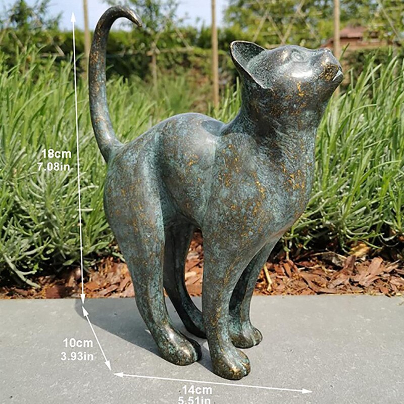 Lisslune | Enchanting Garden Cat Statues - Purr-fect Resin Decoration