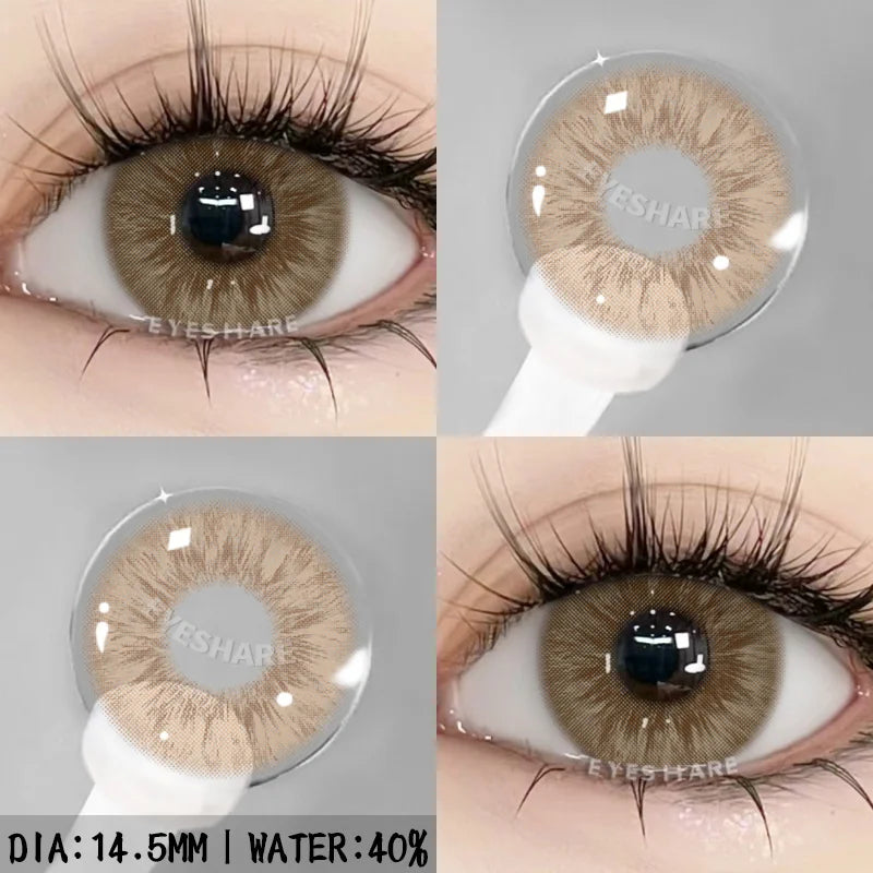 Rynx | 1 Pair New Color Contact Lenses for Eyes Purple Lenses Gray Pupil Lens Brown Eye Lens Annual Cosmetic Blue Eye Contacts