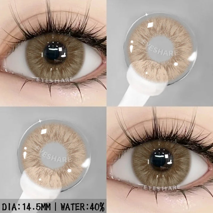 Rynx | 1 Pair New Color Contact Lenses for Eyes Purple Lenses Gray Pupil Lens Brown Eye Lens Annual Cosmetic Blue Eye Contacts