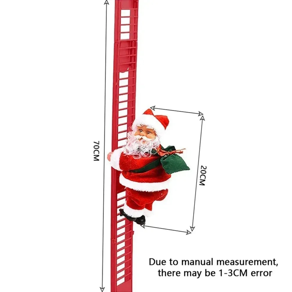 Rynx | Christmas ornament electric climbing ladder Santa music doll toy Christmas tree hanging decoration New Year gift for children