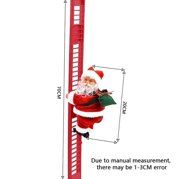 Rynx | Christmas ornament electric climbing ladder Santa music doll toy Christmas tree hanging decoration New Year gift for children