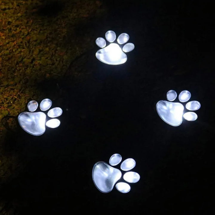 Lisslune | Solar lamp in paw print design – LED garden lighting in multicolor for outdoor use