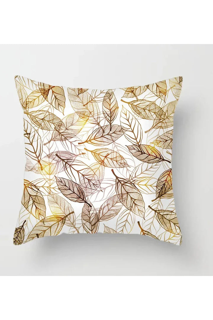 Lisslune | Yellow leaf polyester pillowcase