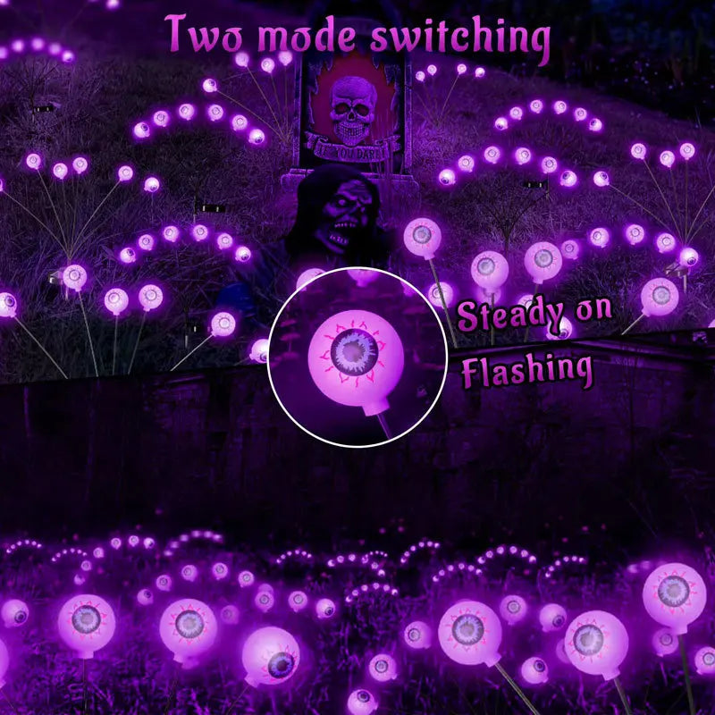 Rynx | 1 Piece Halloween Eye Light String Lights, Solar Powered, Courtyard, Garden, Horror, Decoration, Lawn, Ground, Plug Light