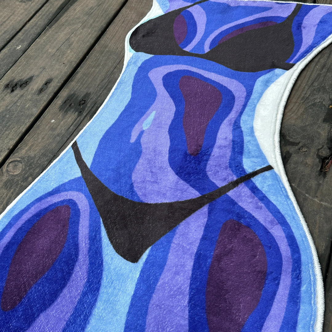 Rynx | Sexy Flowing Colored Rug Digital Printing Technology Simple Housewarming Gift Handmade Non-Slip Decorative Rug