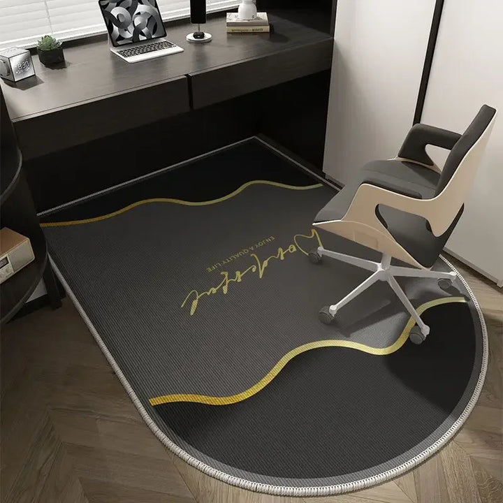 Lisslune | Winnie Geometric Office Chair Mat – Soft Washable Non-Slip Design