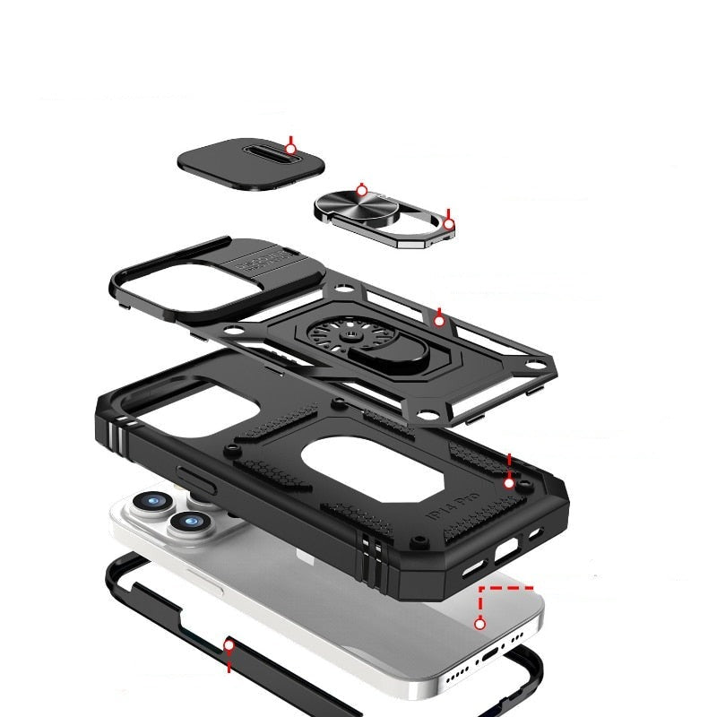 Lisslune | iPhone waterproof construction protective case including camera and display protection