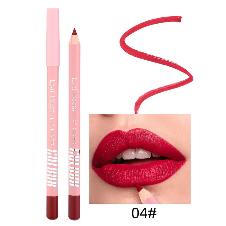 Rynx | 12 Color Matte Lipliner Pencil Waterproof Plumping Stain Lipstick Natural Nude Pink Lip Contours Pro Outline The Lips Contour Makeup