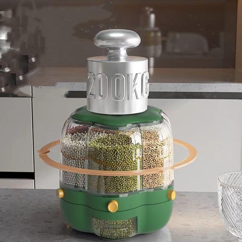 Lisslune | Innovative Rotating Grain Storage Container - Seamless Kitchen Organization Solution