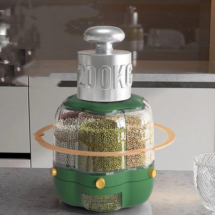 Lisslune | Innovative Rotating Grain Storage Container - Seamless Kitchen Organization Solution