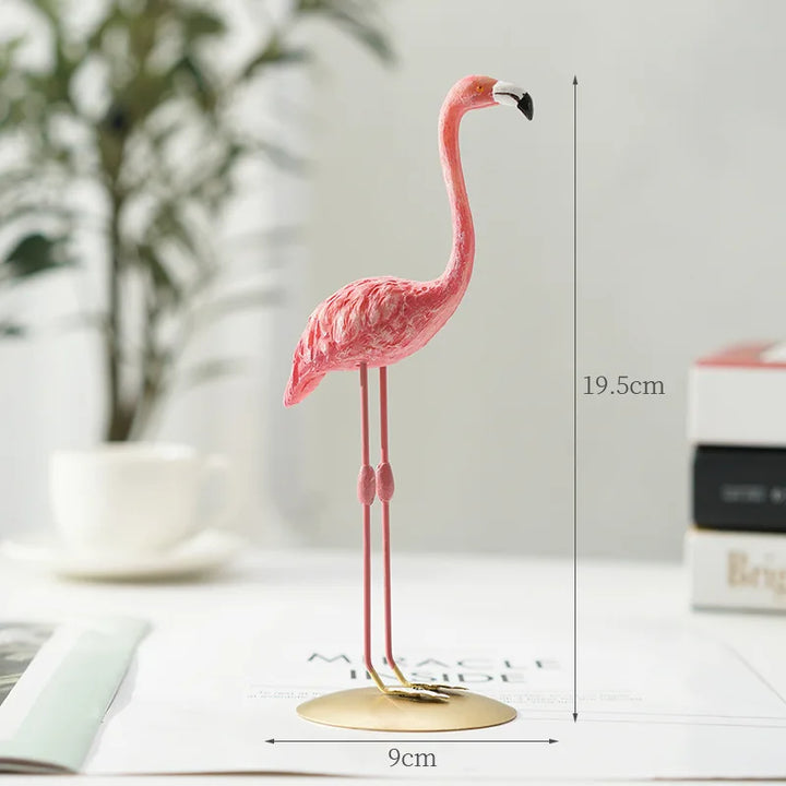 Lisslune | Nordic Flamingo Figurine Figure Statue Sculpture Living Room Office Wedding Party Ornaments Home Decor Decoration Accessories
