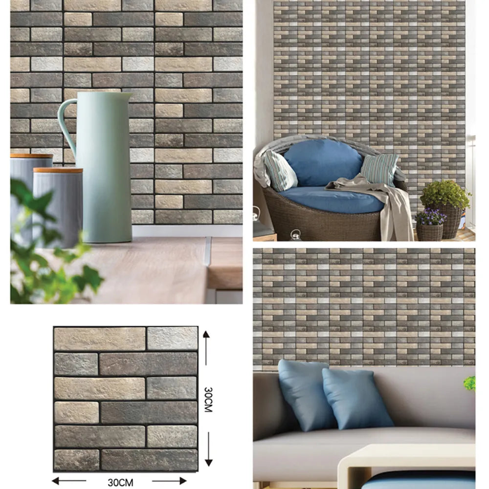 Lisslune | 3D Wall Brick Pattern Decal