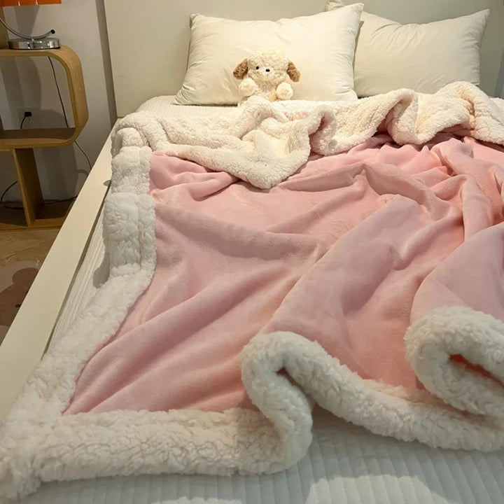 Rynx | New Thick Warm Lamb Fleece Blanket Fleece Milk Fleece Small Blanket Single Dorm Cover Blanket Winter