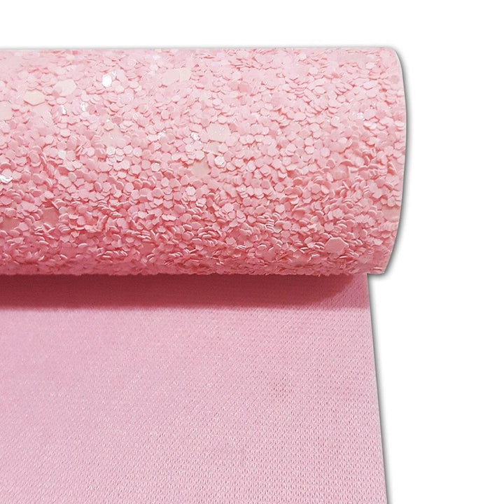 Lisslune | Glossy Pink Faux Leather Creation Roll for Creative DIY Projects
