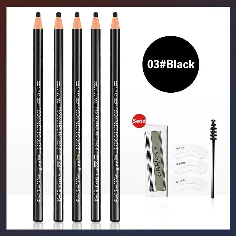 Rynx | 5pcs Professional Microblading Pen Permanent Eyebrow Pencil Tattoo Waterproof Art Tint Makeup Eyebrow Pencil Enhancer Cosmetics