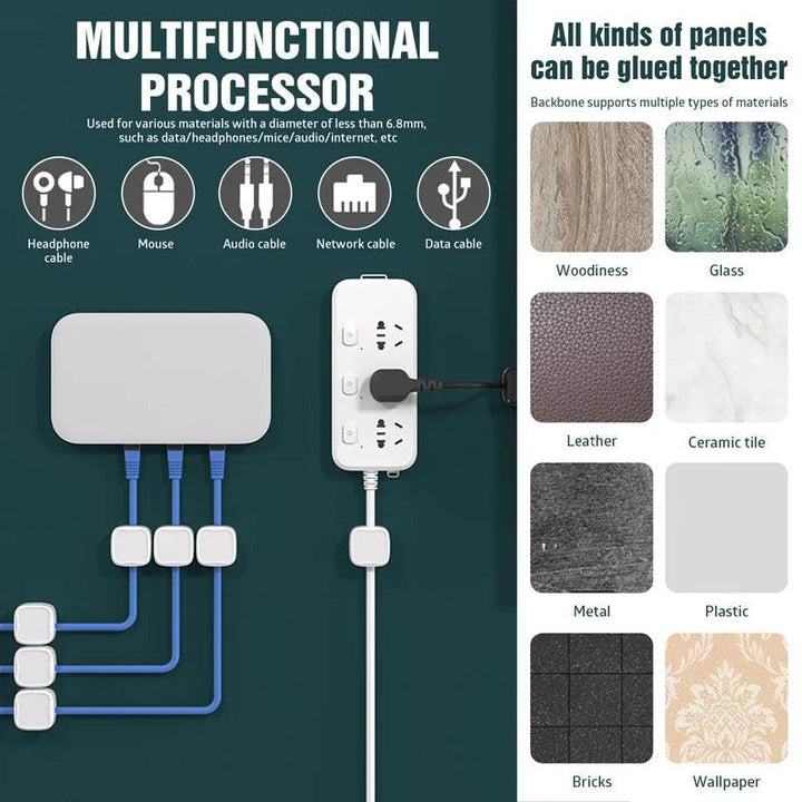 Lisslune | Magnetic Cable Organizer with 360° Rotatable Clamping System