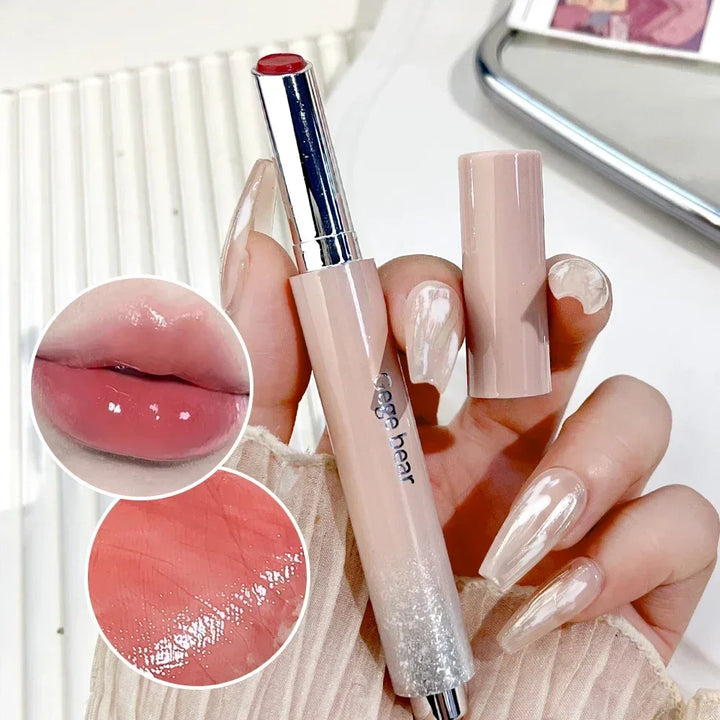 Rynx | Clear Water Light Solid Lip Gloss Gel Watery Pink Lipstick Pencil Moisturizing Mirror Lipstick Pencil Korean Lip Makeup Cosmetics