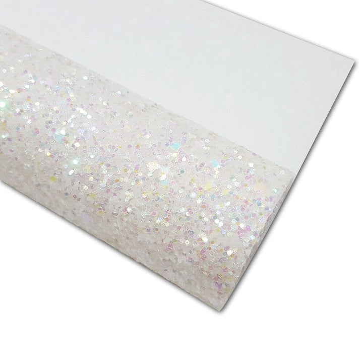 Lisslune | Sparkling White Faux Leather Craft Roll: Elevate your DIY masterpieces