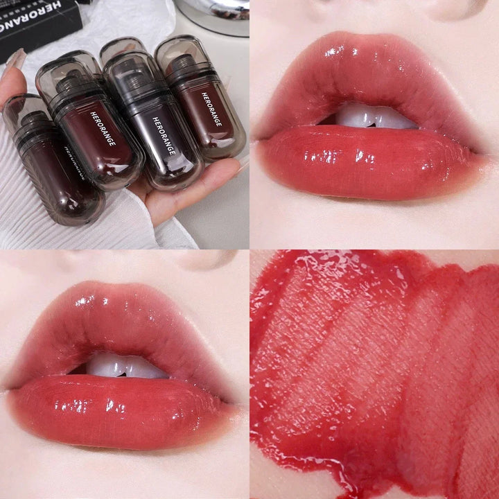 Rynx | Mirror Jelly Glass Lip Gloss Moisturizing, non-sticky Lip Tint Lip Plumper Mirror Water Liquid Lipstick Women Makeup Cosmetics