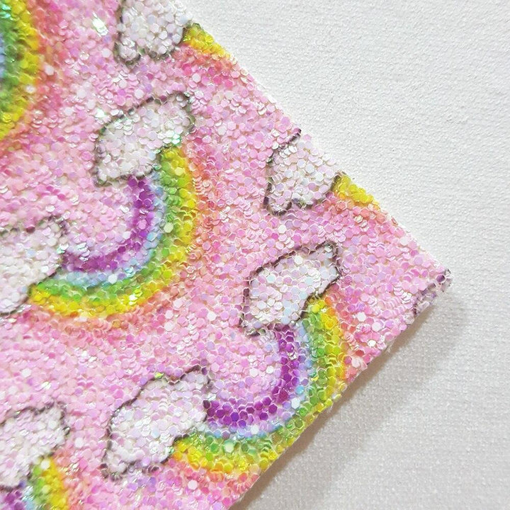 Lisslune | Vibrant Rainbow Synthetic Leather Sheets: Colorful Creative Materials for Projects