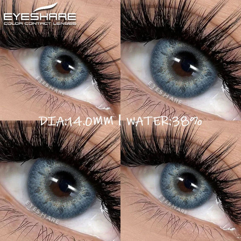 Rynx | Colorful Contact Lenses for Eyes 2 Pieces Blue Lenses Green Lenses Beautiful Pupil Annual Makeup Cosmetic Contact Lens
