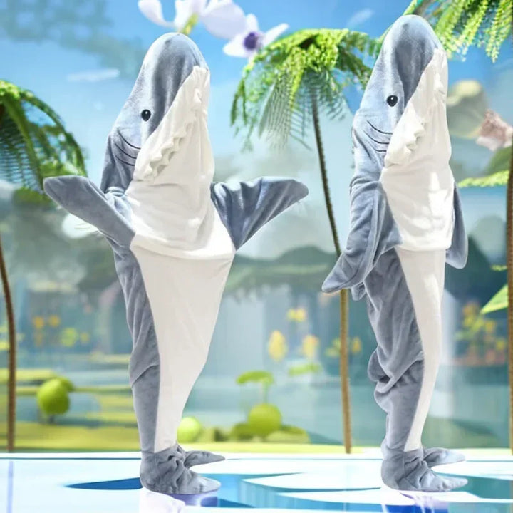 Lisslune | Snuggly Shark Cozy Hooded Onesie Blanket