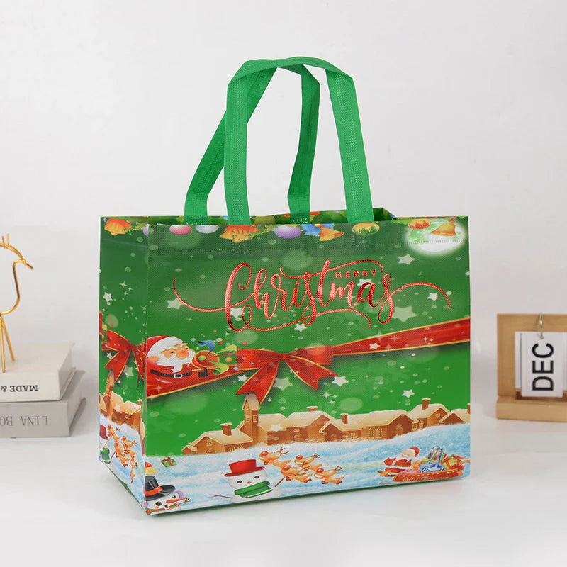 Rynx Christmas gift bag Santa Claus snowman candy gift wrapping bag 2024 Merry Christmas party home decoration Navidad Noel 2025 New Year