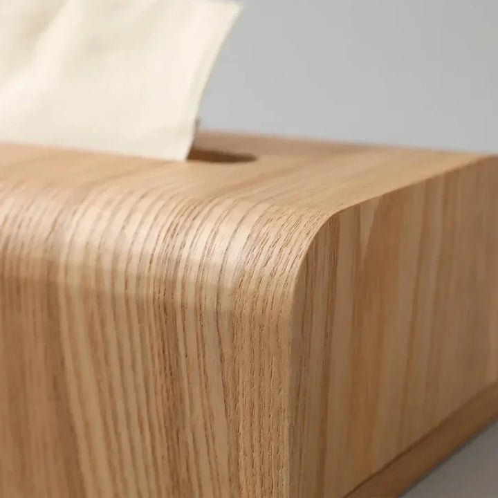 Rynx | Living Room Tissue Box Walnut Wood Tissue Holder Napkin Box Table Desk Storage Box Wood Toilet Paper Box