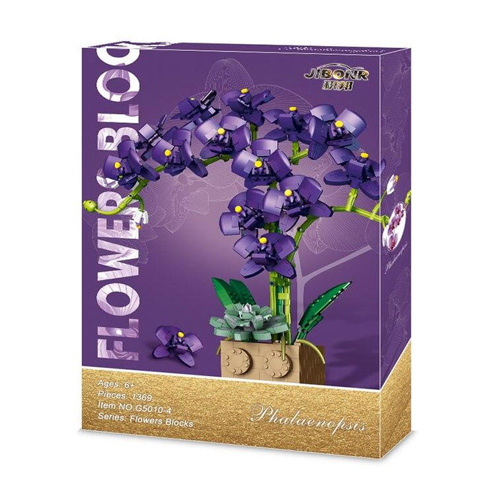 Lisslune | DIY Elegant Blue Phalaenopsis Flower Craft Kit: Create your own impressive home accessory