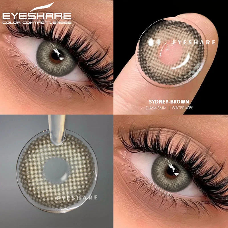 Rynx | Colored contact lenses for eyes 1 pair Black lenses Blue eye contacts Gray pupil lens Annual cosmetic contact lenses