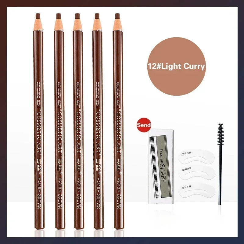 Rynx | 5pcs Professional Microblading Pen Permanent Eyebrow Pencil Tattoo Waterproof Art Tint Makeup Eyebrow Pencil Enhancer Cosmetics